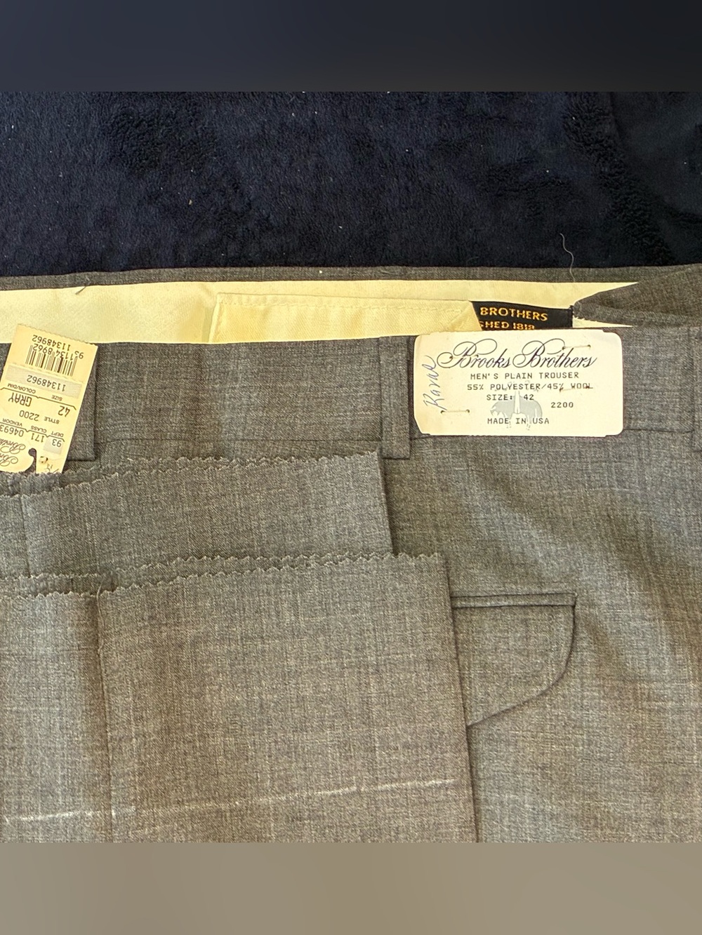Brooks Brothers Men's Dark Gray Suit Trousers